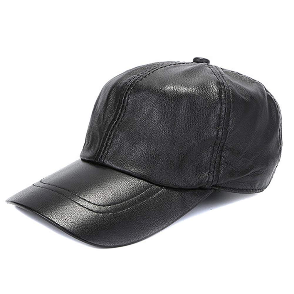 Casquette de baseball cuir peau de mouton taille réglable 55-60cm