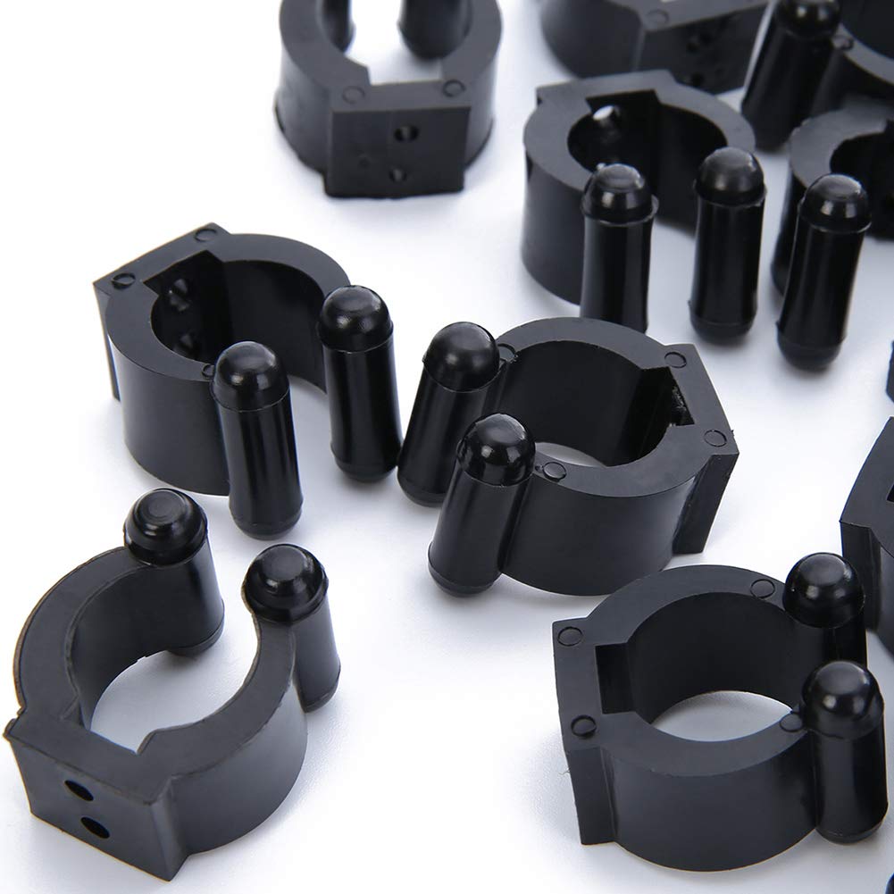 Lot 10 Clips Plastique Queue Billard & Canne Pêche – Support Mural Organisateur Noir
