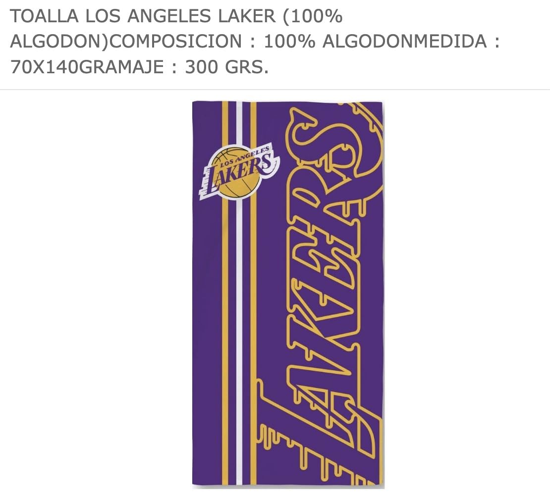 Serviette de plage, piscine et salle de sport, cadeaux de football, produits exclusifs pour fans, cadeaux idéaux pour les fans de football, serviette (anges, 70 x 140, anges laker)