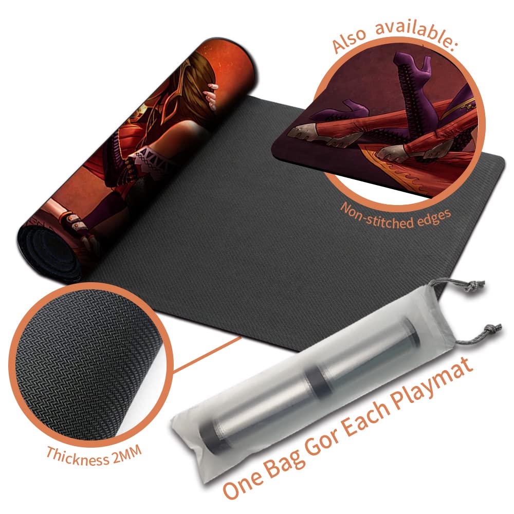 Four Leaves Liliana Vess e Chandra - Tappetino da Gioco MTG con Borsa Impermeabile, Playmate Table Mat, Mouse Pad per Supporto Combat