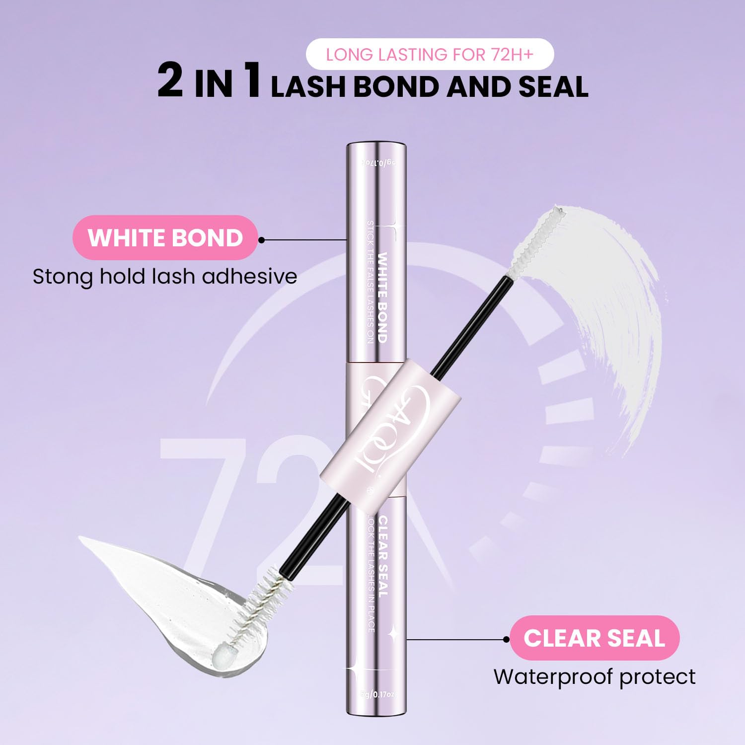 GAQQI Lash Bond & Seal - Waterproof Lash Glue -2