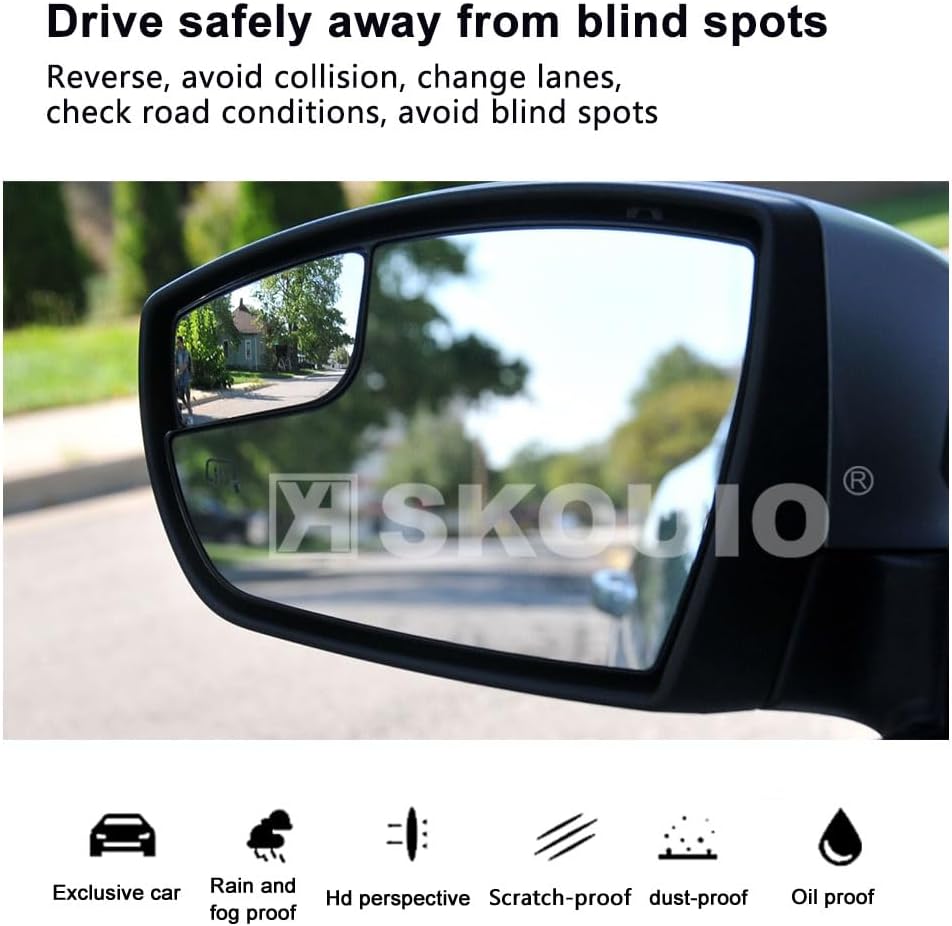 Driver Side Mirror Glass Replacement for Ford Escape 2013 2014 2015 2016, Ford C-MAX Mirror Glass 2013-2018, Left Heated Mirrors with Backing Plate, CJ5Z17K707G