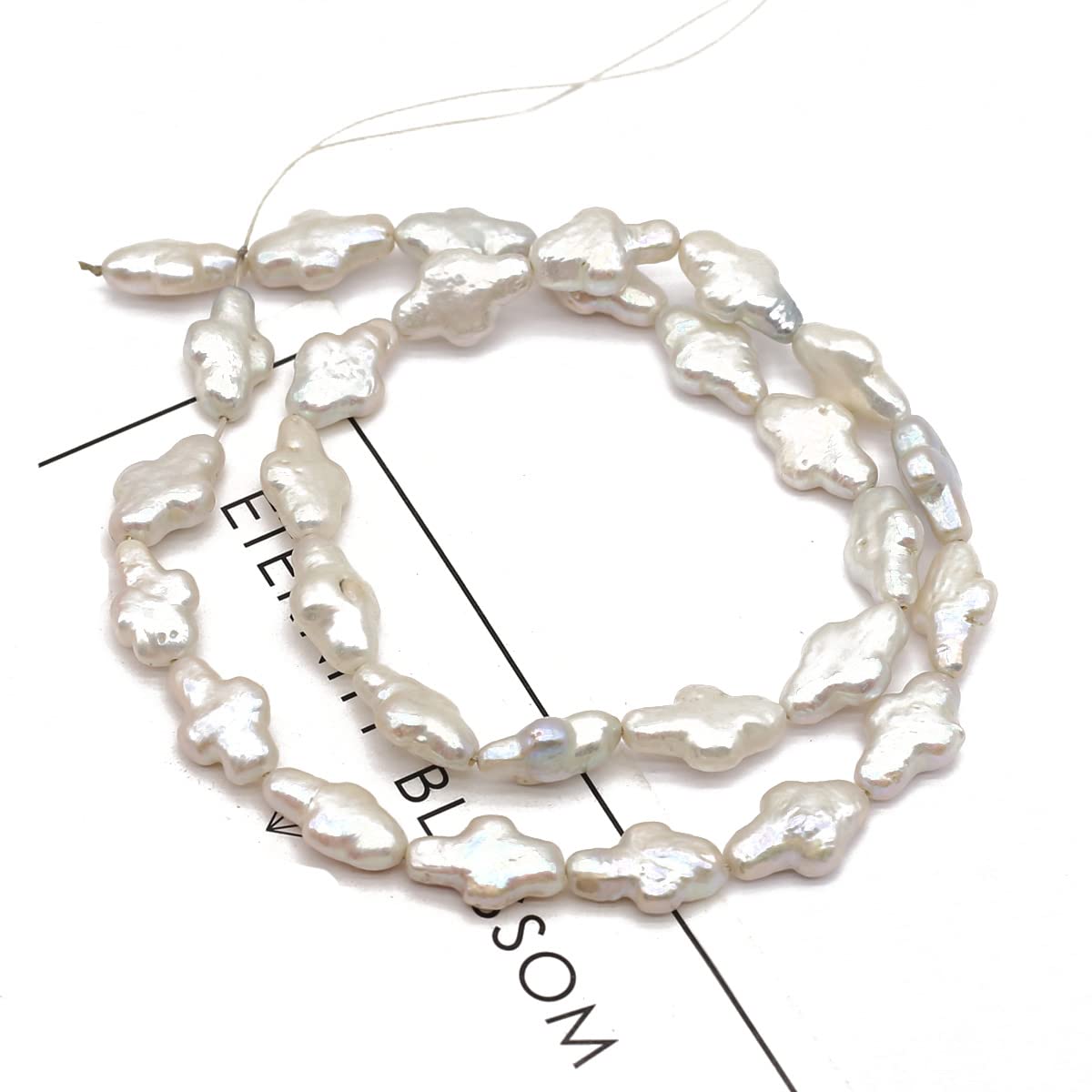 Baroque Pearl Beads Natural Cross Shape Cultured Freshwater White Pearl Loose Bead for DIY Women Pendants Earrings Jewelry Making