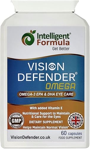 VISION DEFENDER OMEGA Suplemento para los ojos: cuidado y alivio para los ojos secos, mejora la salud ocular, aceite de pescado puro de 1000 mg de