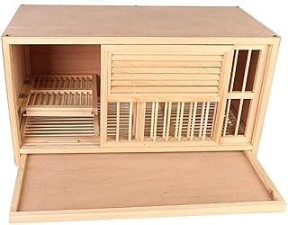 MOYEE Birdhouses Racing Pigeons Home Pigeon Nest Solid Wood Box Paired with Egg Tray Shutter Design Cage Supplies Rotating Door Bolt (Color : Brown, Size 80 * 40 * 45 cm)