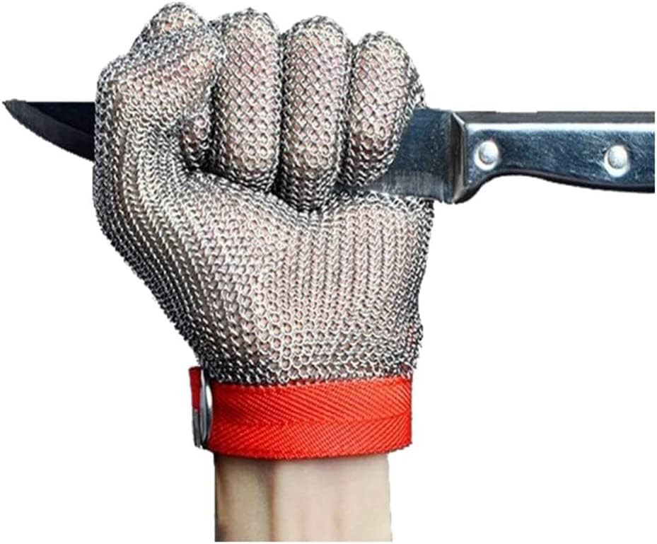 Guantes anticorte resistentes de acero inoxidable XL para talleres y mataderos