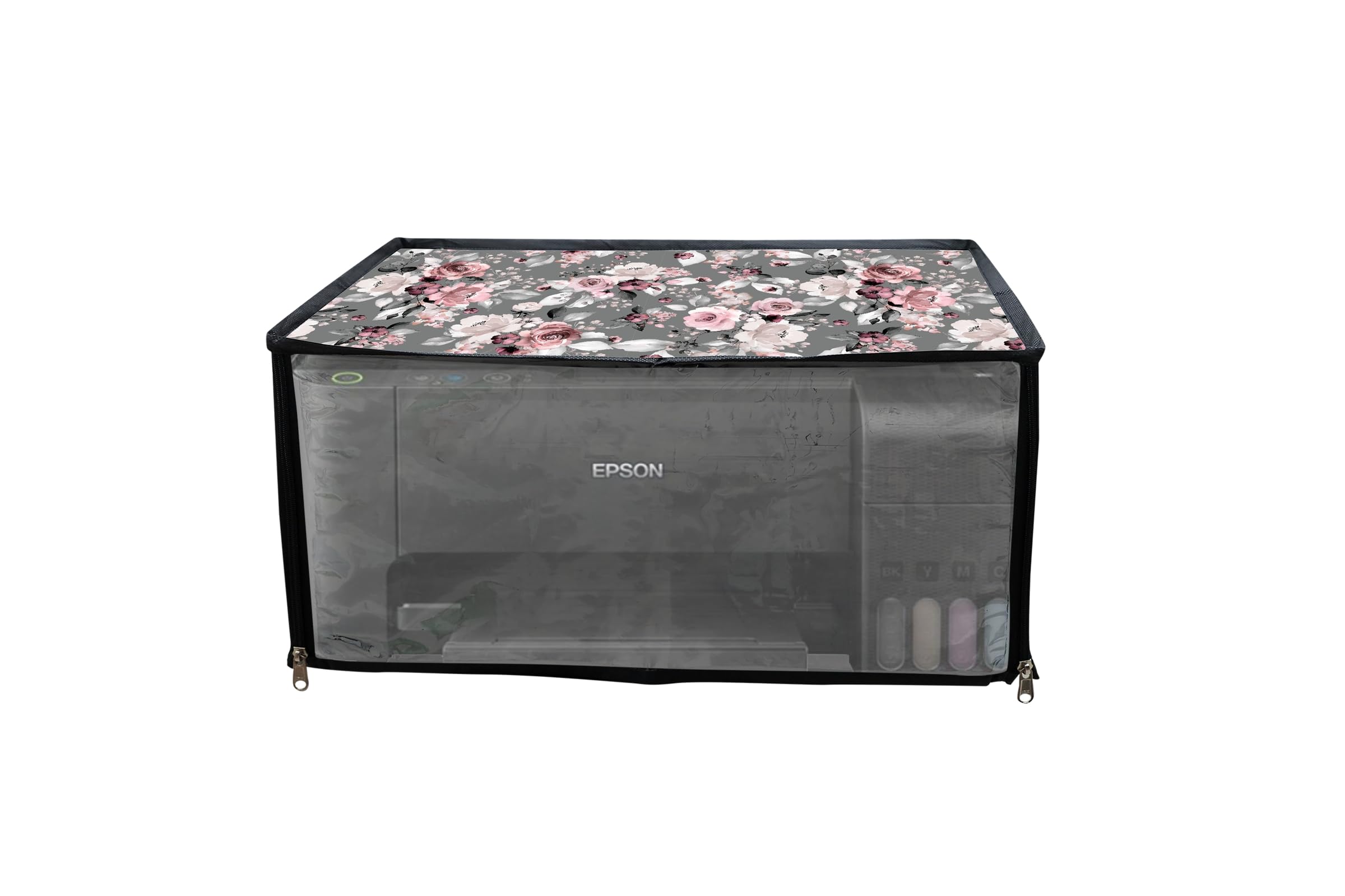HomeStore-YEP Printer Cover for Epson L 3250, 3251, 3252, 3256 All-in-One Ink Tank Color with Zipper for Dust Protection Golden Pink Flowers (B0CT3S4P2G) Amazon Price History, Amazon Price Tracker
