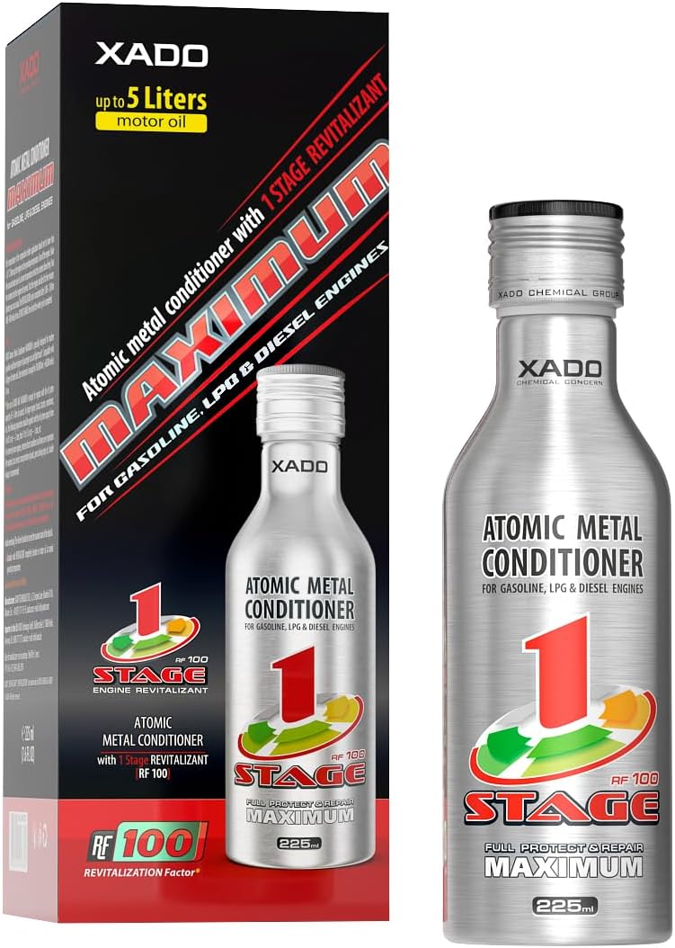 XADO Engine Oil Additive/Protection For Motor/Additive For Wear Protection & Rebuilding Of Worn Metal Surfaces/Metal Conditioner With Revitalizant 1 Stage Maximum (Up To 5qt Of Oil Capacity)