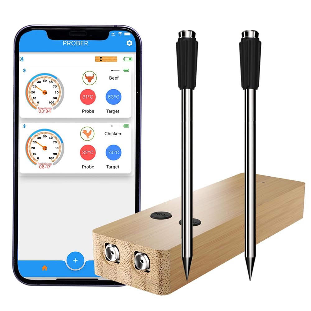 Domary Thermomètre à Viande Intelligent, Thermomètre Alimentaire