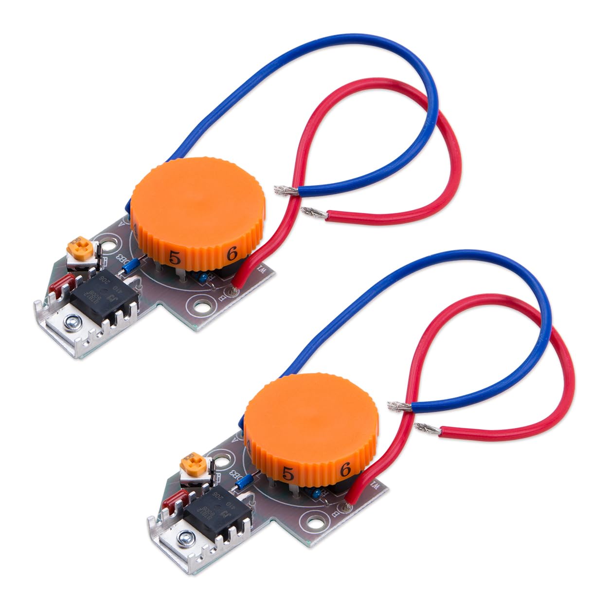 ZORZA 2Pcs High-Power Variable Speed Controller 6-Speed Regulation Switch for Angle Grinder Polishing Machine Woodworking Polishing Tasks