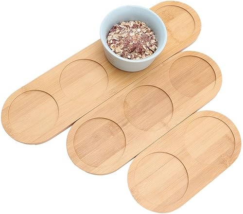 Miniatura 4 de Bandeja de molino de sal y pimienta, bandeja de bambú de té, juego de 2 recipientes redondos de sal de azúcar, contenedor de molino de pimienta para