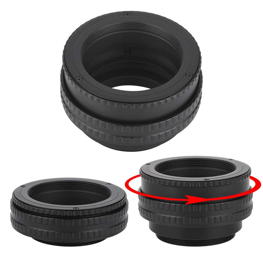 Jiawu Adattatore Elicoidale da M42 a M42, Tubo di Prolunga per Messa a Fuoco Regolabile in Lega di Alluminio da 17 Mm a 31 Mm, Adattatore Elicoidale Macro con Controllo Fine della Messa a Fuoco per