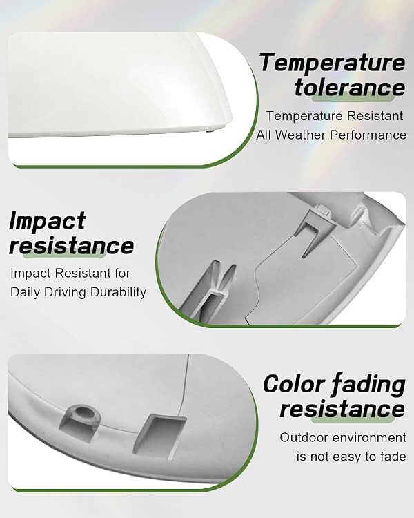 Right Passenger Mirror Cover Compatible with Kia K5 Optima 2021-2024 White by JZHGVF - Used condition - Image 4