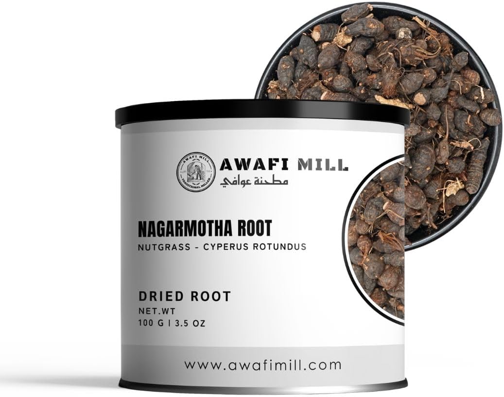 AWAFI MILL Nagarmotha Root (Cyperus scariosus) | Dried Whole Roots for Herbal Tea, Decoction & Grinding | Warm Woody–Earthy Aroma - 100 g | 3.5 Oz
