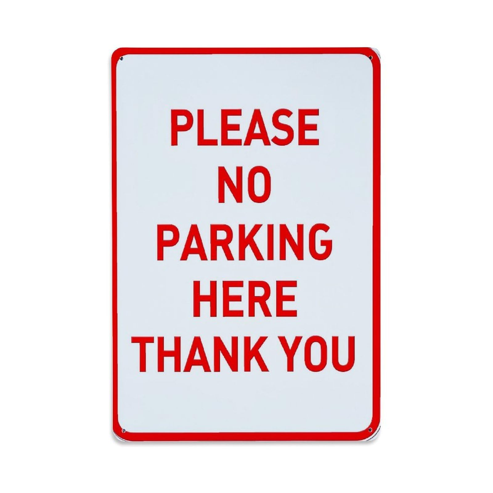 Please No Parking Here Thank You Vintage Tin Sign Retro Metal Wall Decor Metal Poster, Home Bar Garage Farmhouse Cafe Wall Art Decoration 8x12Inches