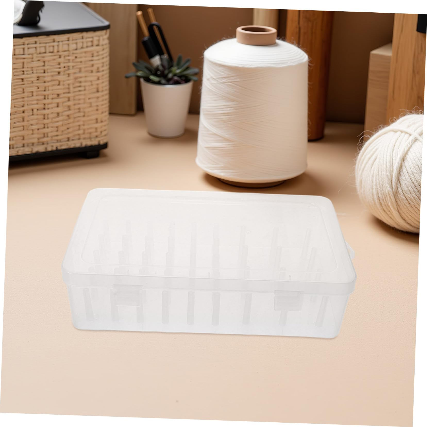 3piezas Caja De Almacenamiento De Hilo De Bordar Organizador De Costura Para Carretes y Suministros Para Proyectos De Costura y Manualidades Casa Caja Para Guardar Hilos De Coser