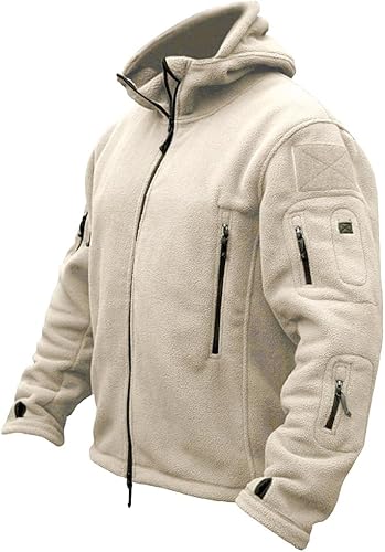 Miniatura 12 de ReFire Gear Chaqueta táctica militar deportiva de hombre con capucha de lana para clima frío Verde militar