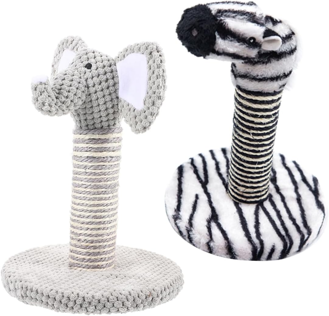 STOBAZA 2pcs Cat Scratching Posts with Natural Sisal Vertical Claw Scratcher Small Cat Climbing for Indoor Kittens