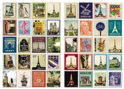 Paris Booklet Stamps for Kids,80 Stamps