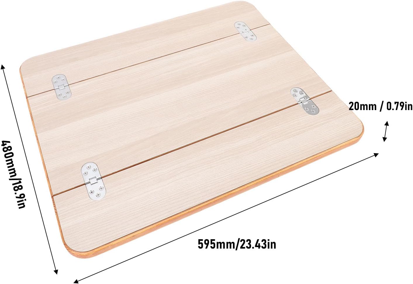 Oreilet RV Table Top, Wood Removable Foldable Boat Marine Dinette Table Top Replacement for Yacht Ship Caravan, Pontoon Desk, RV Accessories (White (595x480mm/23.43x18.9in))