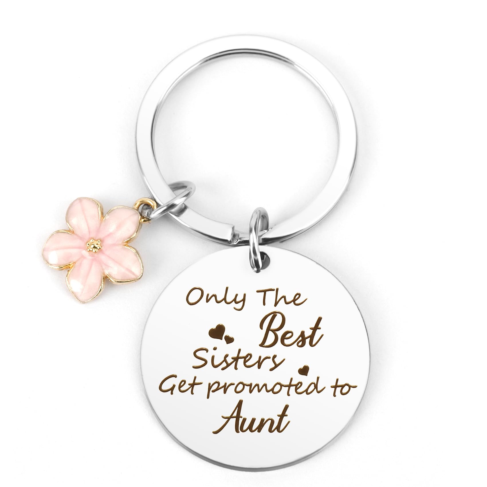 Pregnancy Announcement for Aunt Surprise Baby Announcement Gifts for New Auntie Reveal Pregnancy Keychain Key Chain Accessories Get Promoted to Aunt