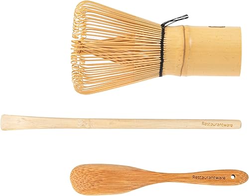 Miniatura 13 de Restaurantware - Juego de batidor de té Dojo Matcha, juego de 3 piezas de cepillos tradicionales de matcha, incluye batidor (Chasen), cuchara