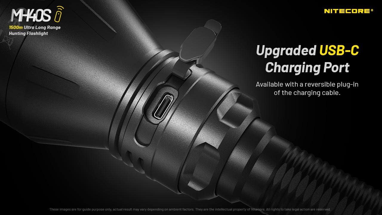 Nitecore MH40S USB-C Charging Port