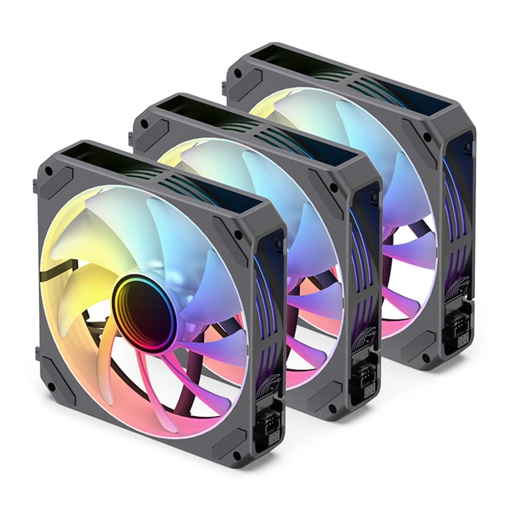 Ventola di raffreddamento ARGB regolabile per PC, 120 mm, controllo silenzioso, ventola di raffreddamento per computer ARGB Aura Sync PWM 5 V 3 pin