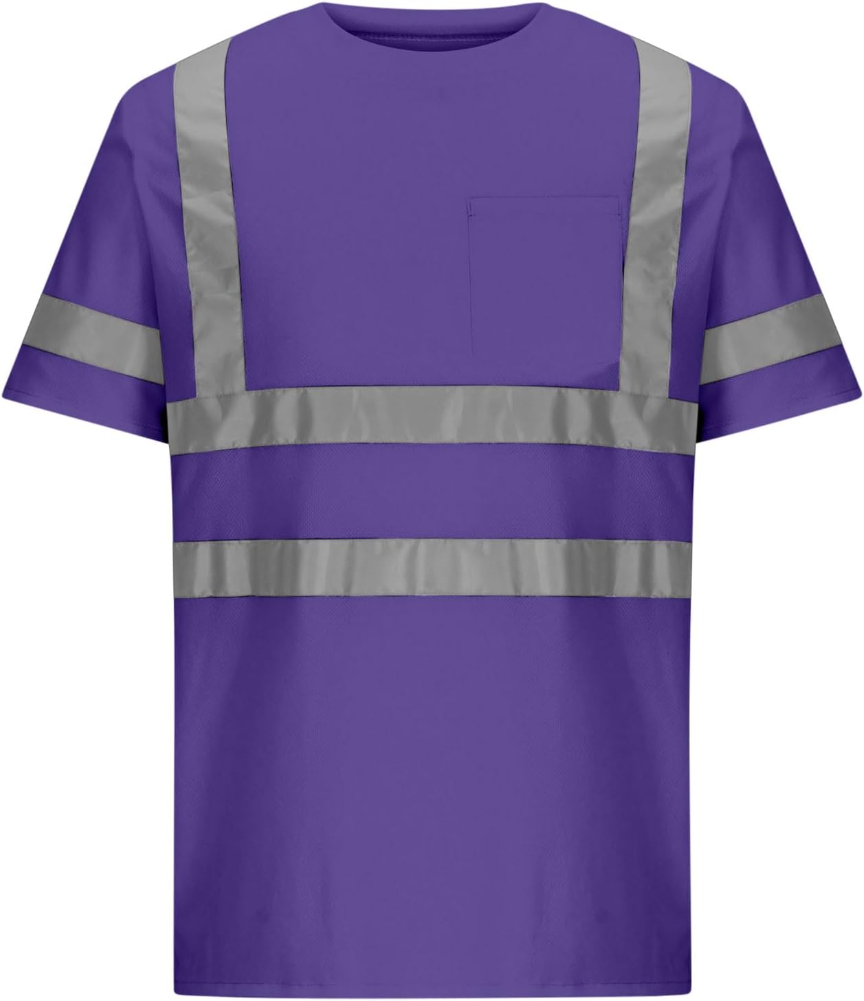 High Visibility Shirts for Men Safety Waterproof T Shirt ANSI Reflective Work Short Sleeve Blouse Construction Tops