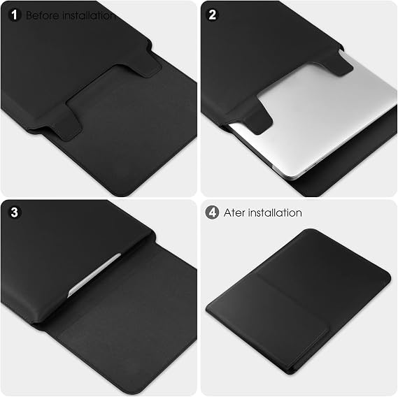 HoYiXi 13 Inch Laptop Sleeve Case Bag Compatible with MacBook Neo 2026/MacBook Air 13 M1 M2 2022-2018/MacBook Pro 13 M2 2022-2016/Surface Pro 8 2021/Surface Go 3 13-13.6'' Dell HP ASUS Acer PC, Black