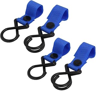 New Lon0167 4pcs 11lb Featured Capacity Adjustable Hook reliable efficacy Loop Closure Stroller Hanger (id:3c4 fa d2 cc1)