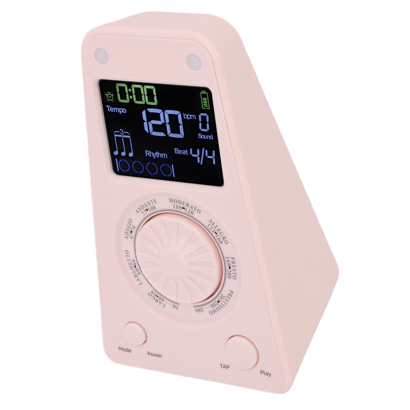 Jiawu Metronomo Digitale Portatile 10 Toni Altoparlante BT di qualità Audio Eccellente per gli Amanti della Musica (PINK)