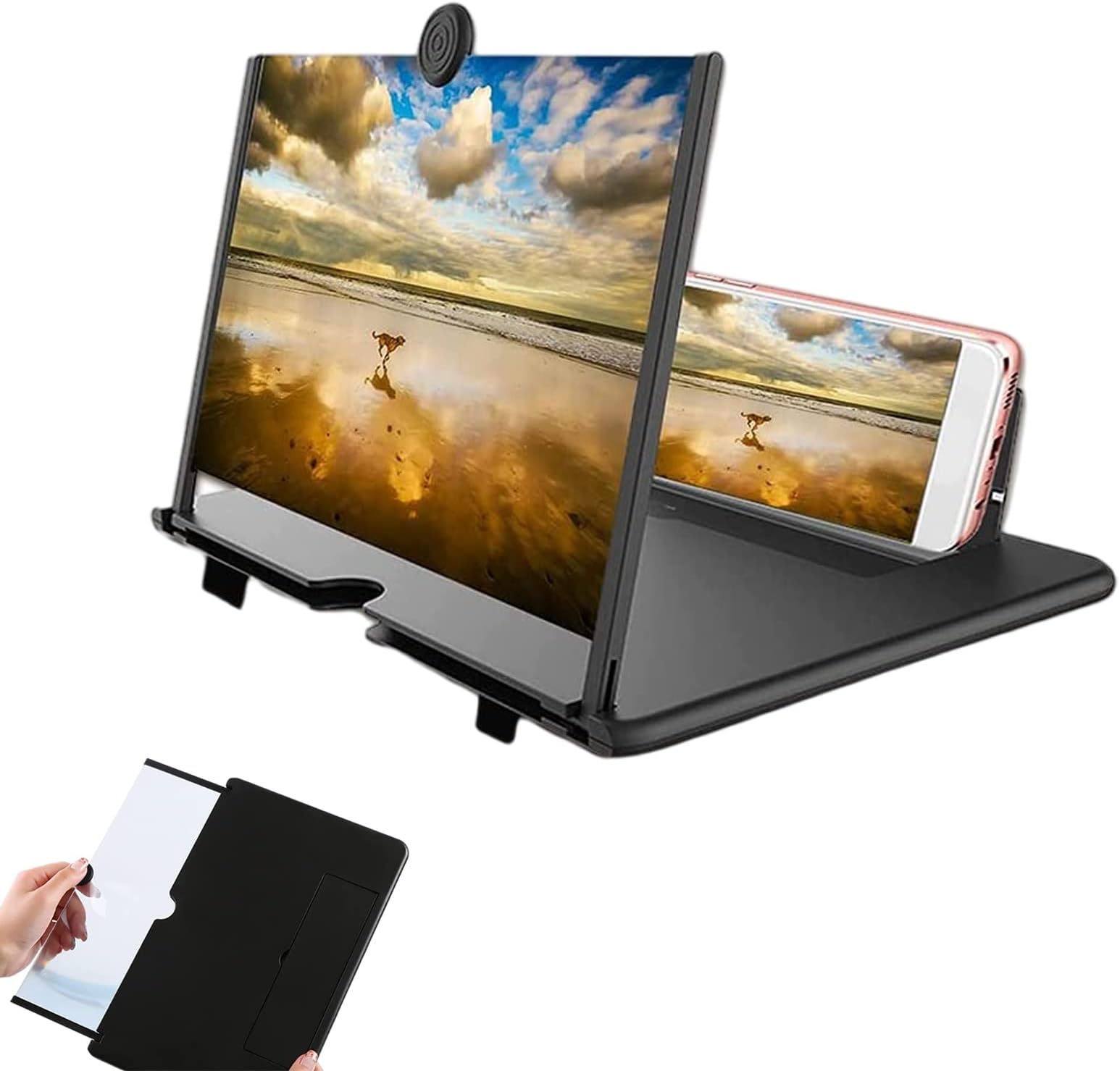 HBYMYDA 10’’ Phone Screen Magnifier 3D HD Phone Amplifier Stretch design Screen Mobile Phone Screen for Watching Movie Videos on All Smartphones