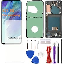 AMOLED for Samsung Galaxy S21 5G LCD Display Touch Screen Assembly Support Fingerprint Galaxy S21 SM-G991U SM-G991U1 Screen Replacement with Black Frame