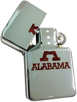 Alabama Camoflauge - Silver Lighter Windproof Flip-Top Refillable with tin Gift Box