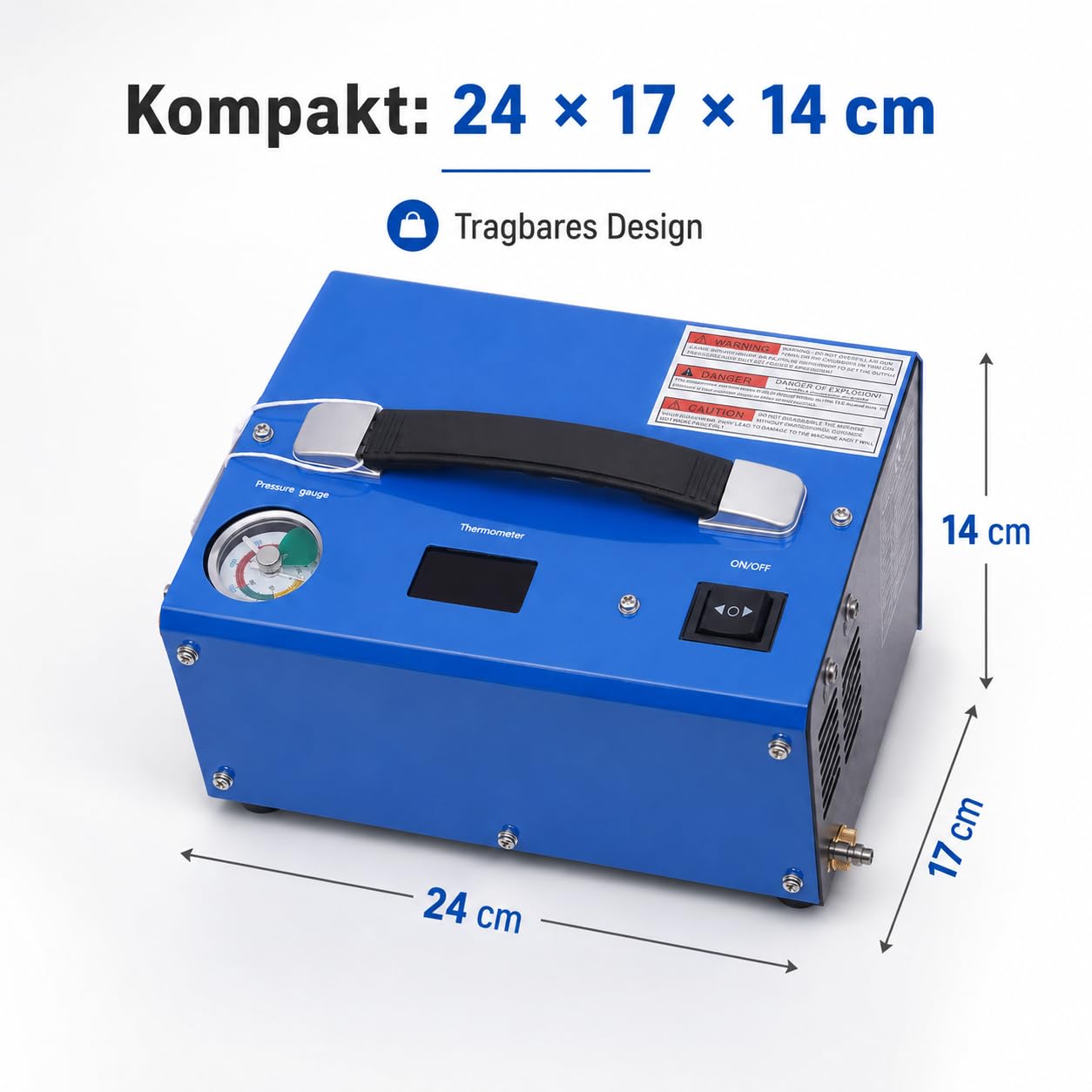 PCP Compressore Automatico 4500psi 300 bar 250W Auto Stop Pompa ad Alta Pressione