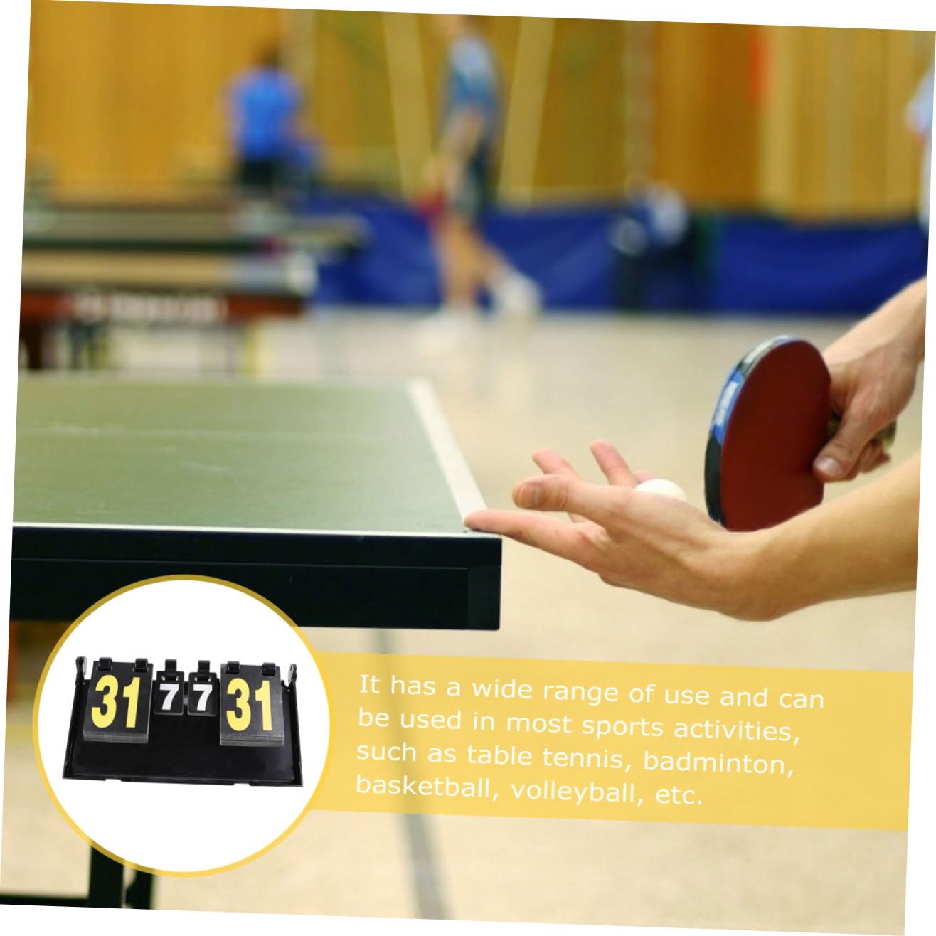 TOYANDONA Segnapunti da Tavolo a 4 Cifre Nero per Sport e Badminton | Plastica e Cartone, Lettura Chiara e Intuitiva, Uso Semplice, Pulizia Rapida e Riutilizzabile