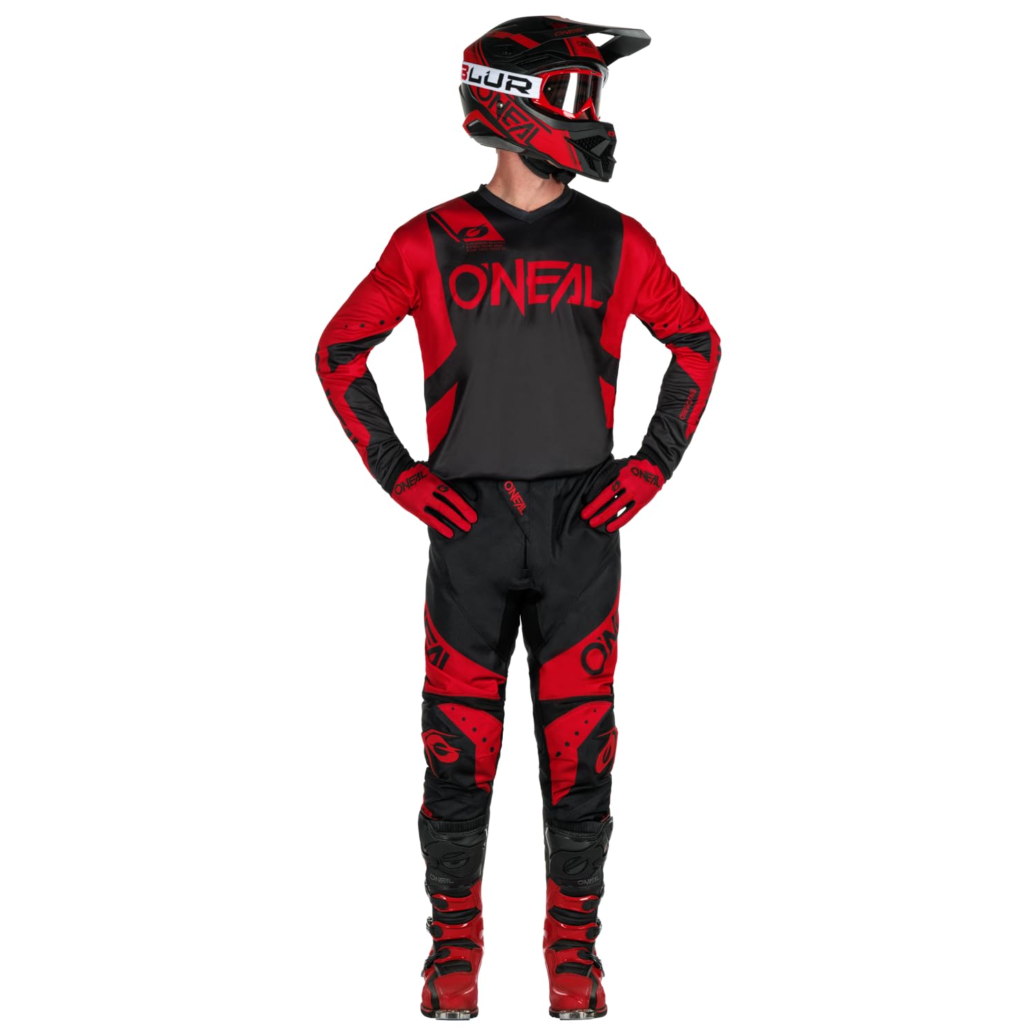 O'NEAL | Pantalon de Motocross | Enduro MX | Liberté de Mouvement maximale, Conception légère, Respirante et Durable | Pantalon Element Racewear V.24 | Adulte | Noir Néon-Jaune
