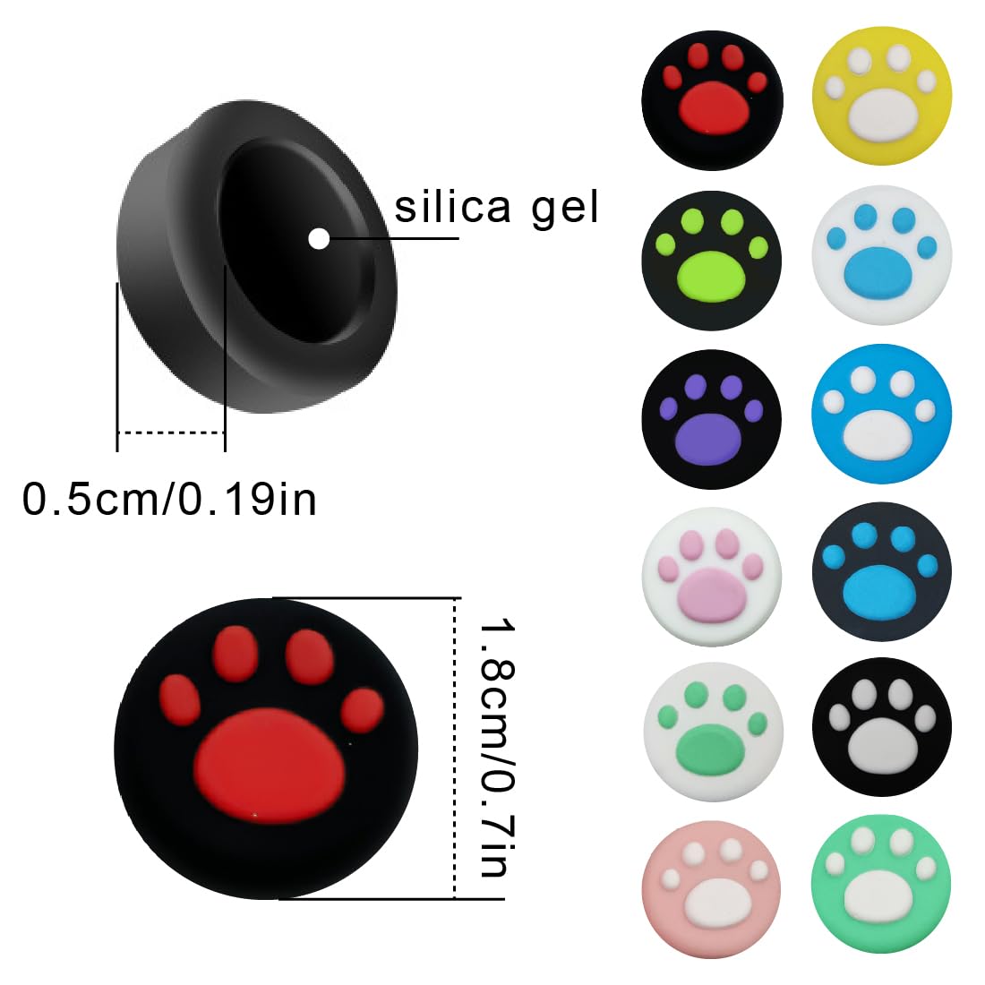 Copri Joystick Analogico Silicone per Controller, Thumb Grip Caps Joycon