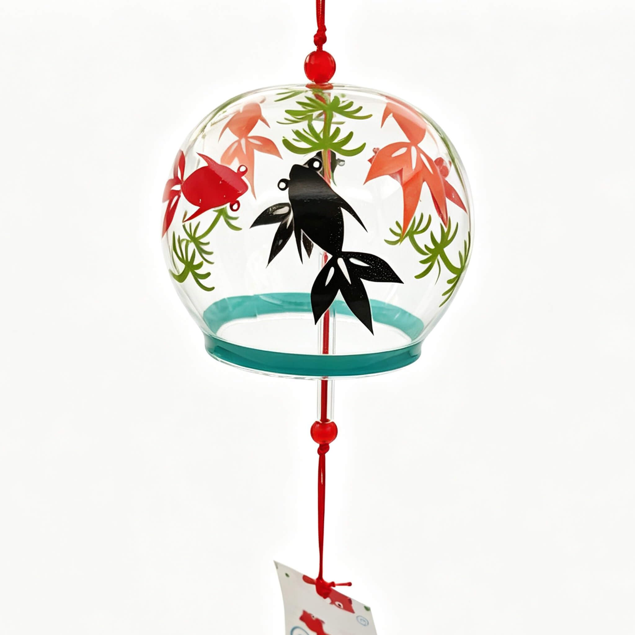 Acever As Shown On Image Japanese Furin Glass Wind Chime Bell Birthday Wedding Home Decor (Fishes In Love)
