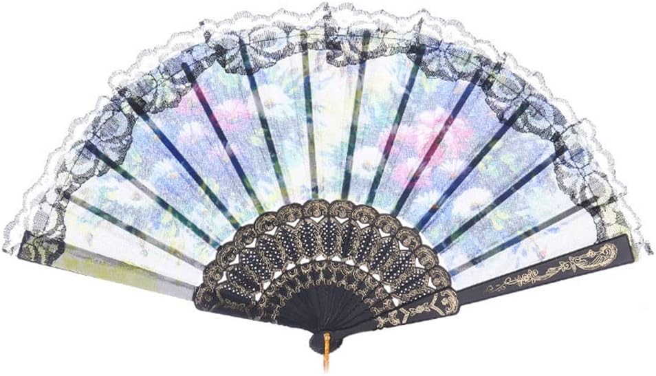 Chinese Fan Vintage Handhold Lace Uppper Folding Fans For Dance Wedding Party Home Decor Random Color