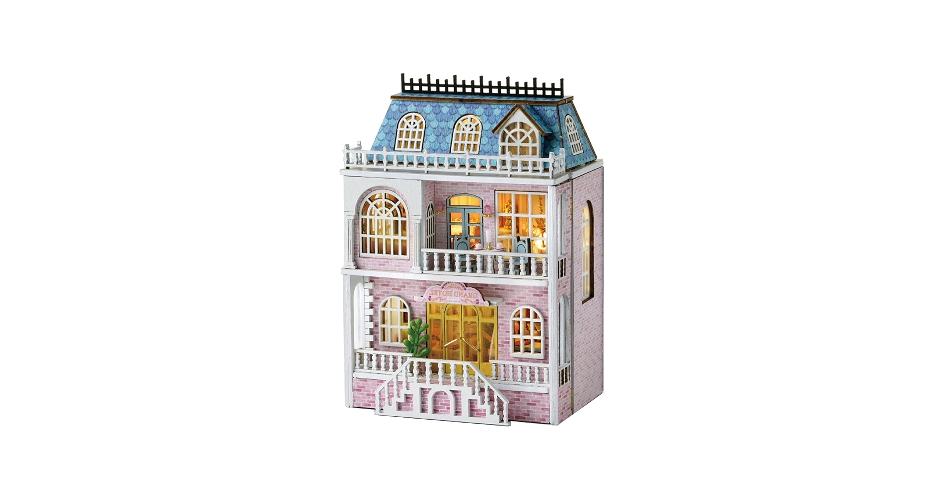 Amazon | ドールハウスDIYミニチュア木製家具キット、LED付き