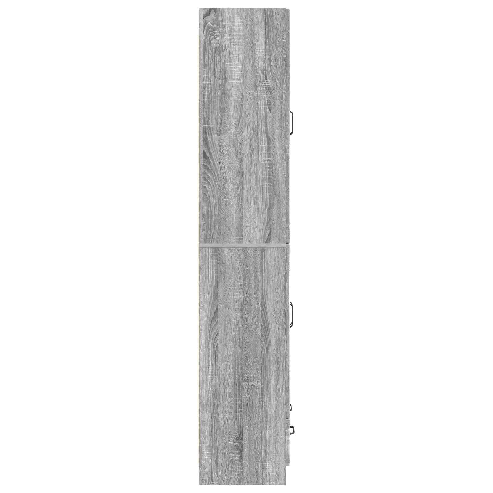 2-teiliges Schrank-Set Sonoma grau Holz technisch