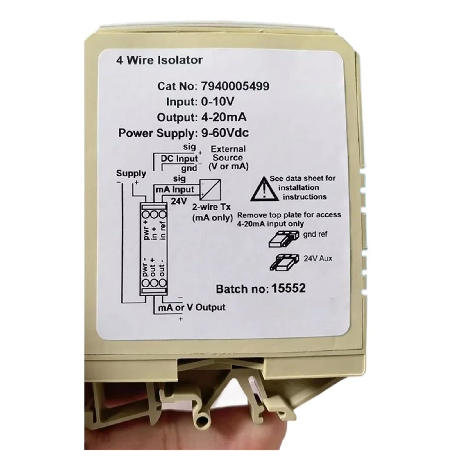 TSCFHGQI 7940005499 0-10V 4-20MA 9-60VDC Signal Isolator