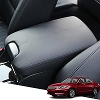 Vista 20 de Funda de cuero para consola central, funda protectora para reposabrazos, accesorios (negro con costuras blancas) para Mazda CX-5/CX5 2017 2018 2019