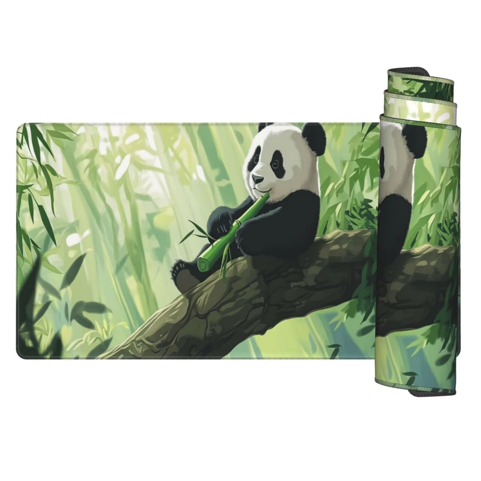 Tappetino Mouse animale Panda gigante tappetino mouse xxl gaming 1500x800x3mm Grande Tappetino per mouse waterproof，superficie prova di versamento e base antiscivolo，casa Ufficio scrivania Decor I36