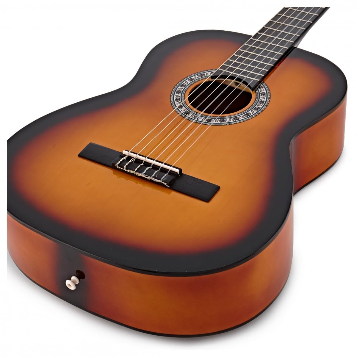 Pacchetto chitarra classica, Sunburst, Gear4music | Include Custodia, Accordatore e Corde, Corpo in Laminato Durevole Resiste alla Pratica e al Jeu, Tono Ricco