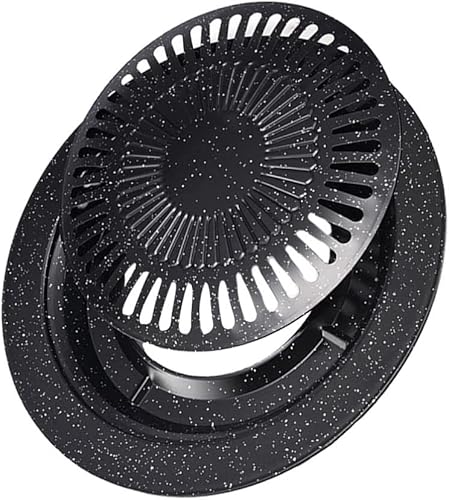 Miniatura 9 de Yardwe Sartén coreana de hierro fundido para barbacoa, sartén antiadherente sin humo para asar verduras, huevo, cerdo, carne de res