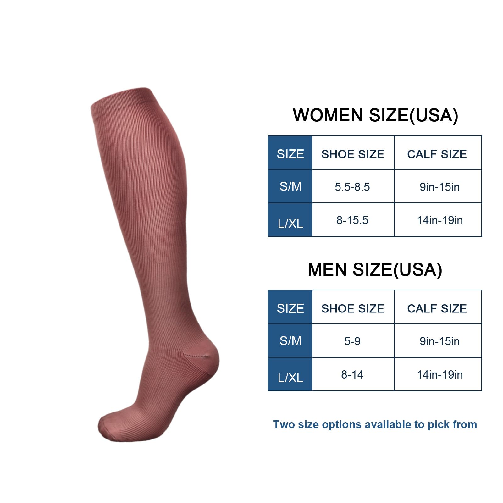 DRESHOW Chaussettes de Compression pour Hommes et Femmes Chaussettes de Compression pour Sportive, Cyclisme, Voyage en Avion, Course à Pied 3 Paires - 4