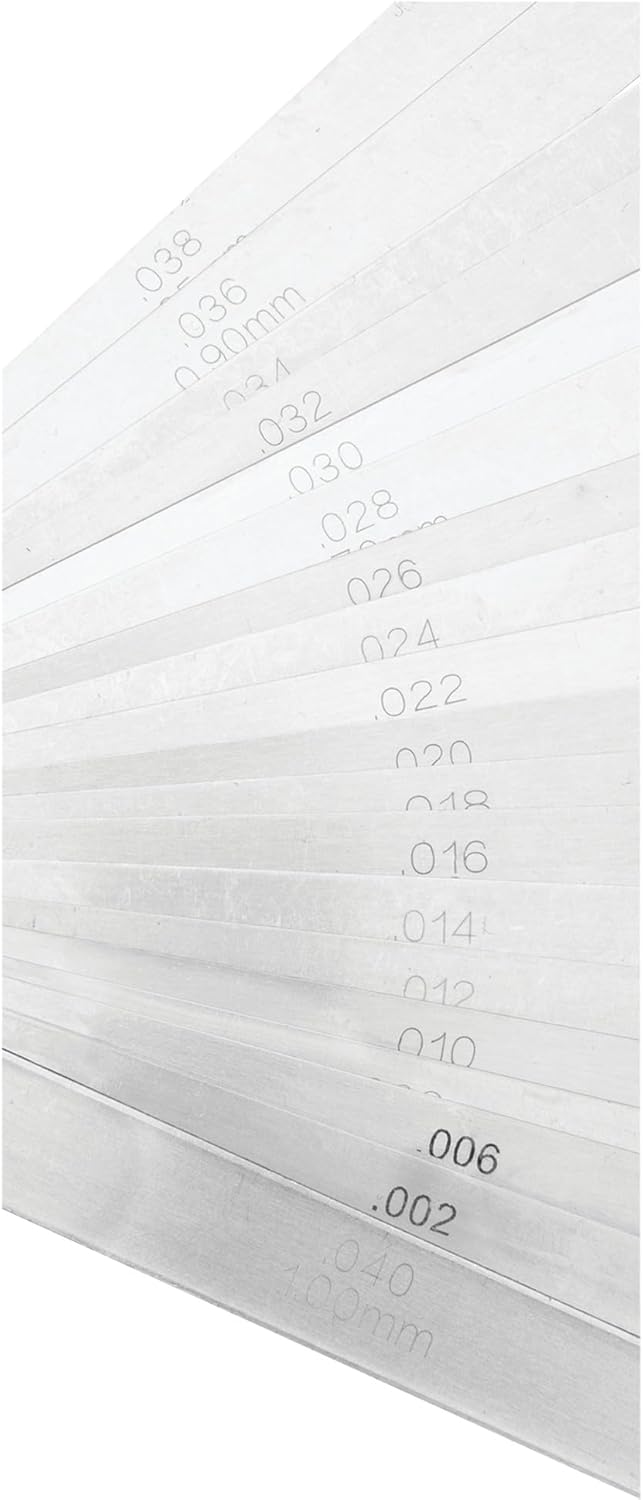 Performance Tool W80541 20-Piece Blade SAE and Metric 12-Inch Extra Long Feeler Blade Set